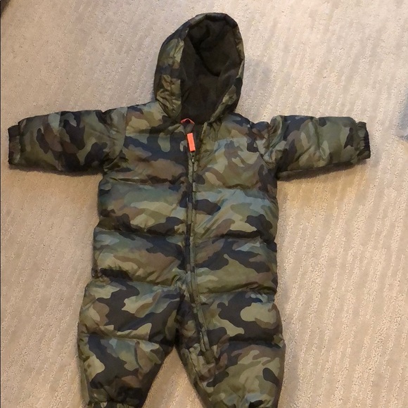 camouflage baby snowsuit